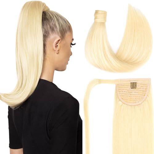 20" Human Hair Ponytail Extension 95g #2 Dark Brown Assorted Sizes , Colors - Picture 49 of 60