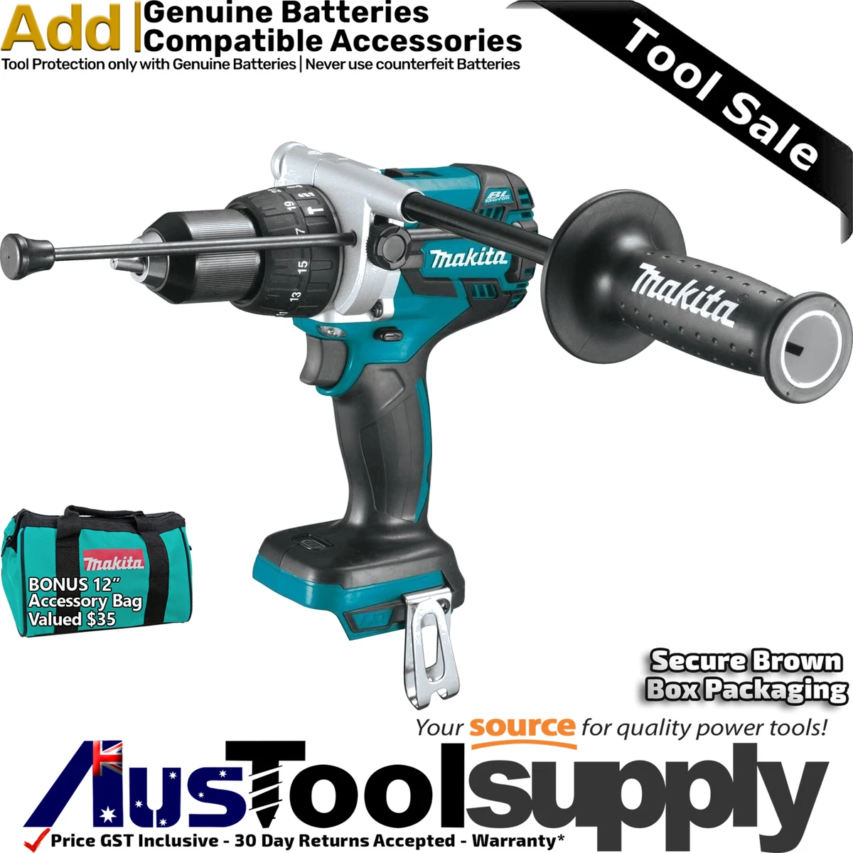 Makita Drill Heavy Duty 18V Brushless 1 2