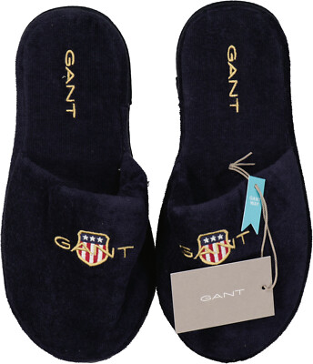 NEU! GANT Unisex Schlappen ARCHIVE SHIELD SLIPPERS, blau, Größe S-M (ca. 40-41)