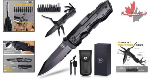 Versatile Pocket Knife Multitool - 9 Functions, Fire Starter for Camping - Picture 1 of 9