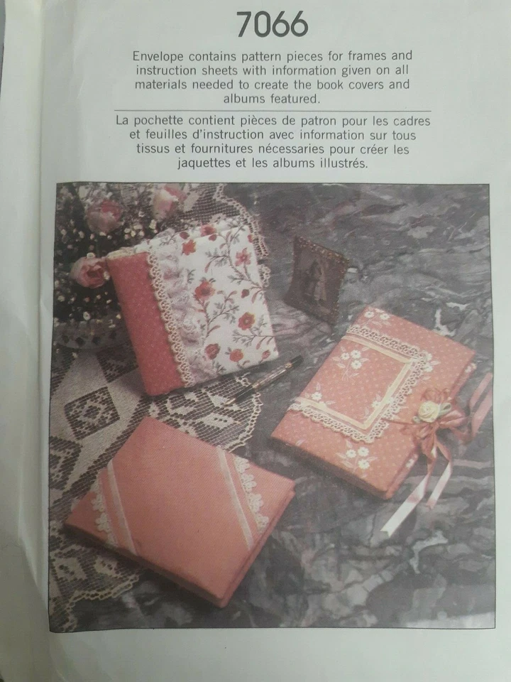 Photo Book Covers Albums Simplicity 7066 Craft Sewing Pattern UC FF VTG Puckett - Image 4 of 4