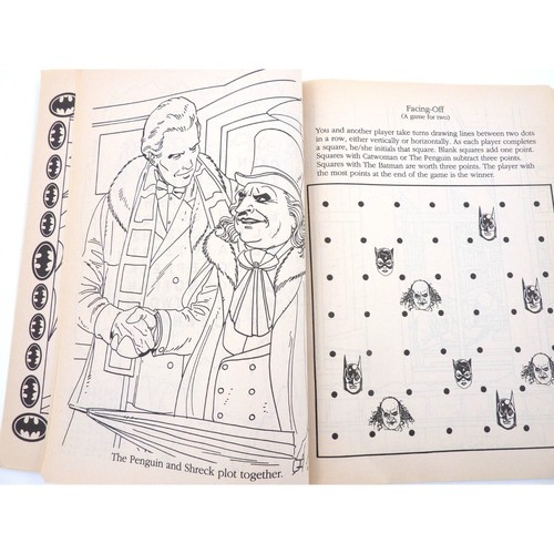 Batman Returns Big Color Activity Book 1992 Golden Book DC Comics - Foto 8 di 11