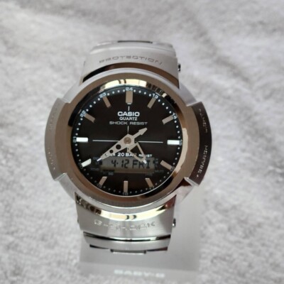 Casio G-Shock AWM-500D-1A Full-Metal Silver/Black Ana-Digi Watch