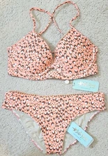 Luli Fama Baby Jungle Underwired Top (Size M/L) & Ruched Back Bottom (Size M)