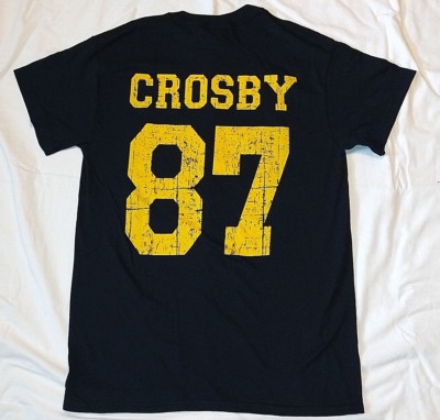 Pittsburgh Penguins Sidney Crosby black & gold distressed t shirt 