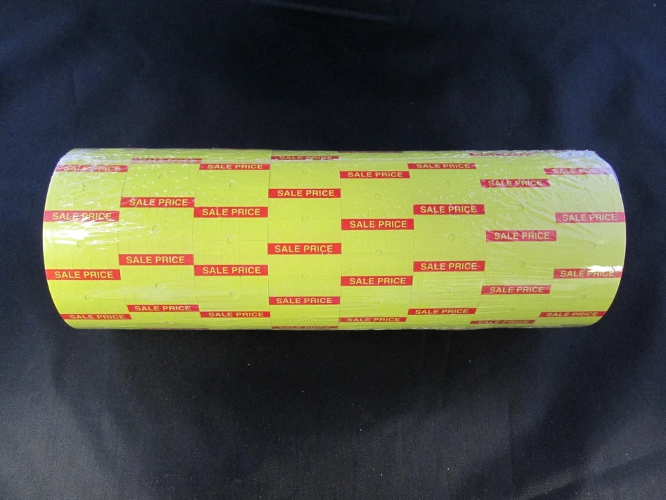 8,000 Yellow Towa (GL) Sale Price Labels-Speedy Mark-Halmark-Jolly-Hallo 2line