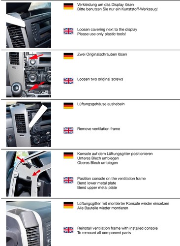 KUDA mobile phone mount 5215 for Navi MB Sprinter / VW Crafter from 04/20 - black - Picture 4 of 4