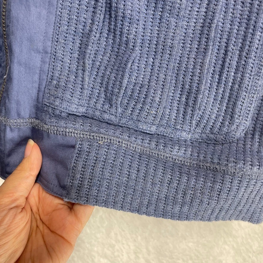 Sudadera con capucha Marc By Marc Jacobs para mujer azul tejido gofre algodón cremallera manga larga talla M Foto 4 de 4