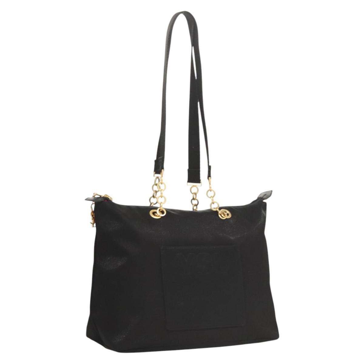 SAINT LAURENT Borsa a Catena Tote Bag Nylon Nero Oro Autore 13547