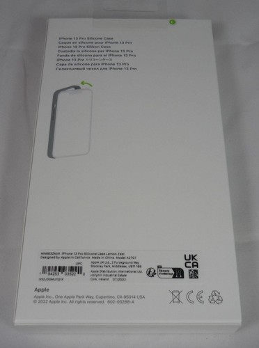 Véritable Apple IPHONE 13 Pro Silicone Étui/Housse - Citron Zest (Jaune) - Neuf - Photo 11 sur 12