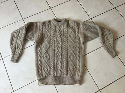 Pull MAC GORDON taille S pure laine beige bon etat - Photo 1/4