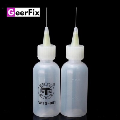 2pcs Liquid Flux Syringe Funnel Plastic Empty Bottle for Welding Soldering