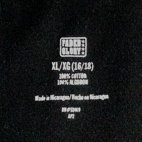 Faded Glory XL Damen Schwarz V-Ausschnitt T-Shirt Kurzarm Einfarbig 100 Baumwolle Strick - Bild 3 von 7