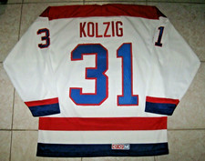 #31 Olaf KOLZIG Washington CAPITALS Off. Lic. CCM MASKA Jersey, Size Men's M