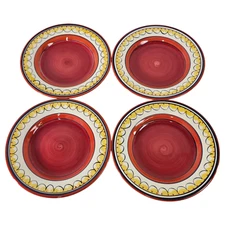 Pier 1 Del Sol Dinner Plates Orange Set of (4) Pier One 8.5"