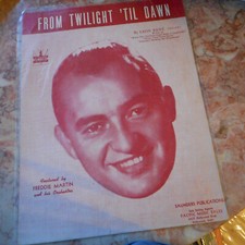 Freddie Martin From Twilight 'Til Dawn Photo Sheet Music 1942