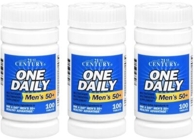 21st Century One Daily Men's 50+ Multivitamin Tablets 100ct (3 Pack)