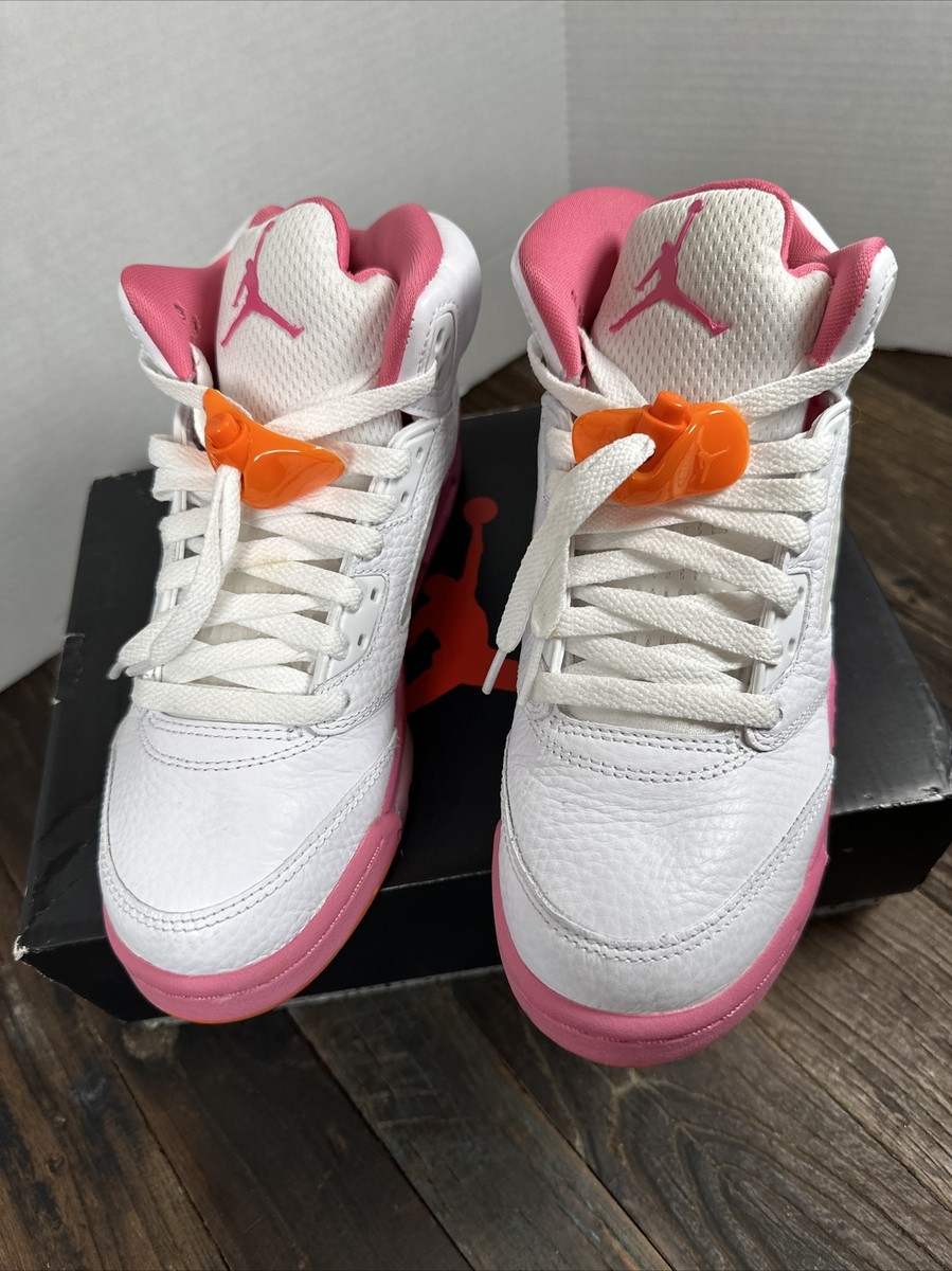 Air Jordan 5 ホワイト/オレンジ Air Jordan 5 Retro GS Pinksickle Safety Orange White 440892