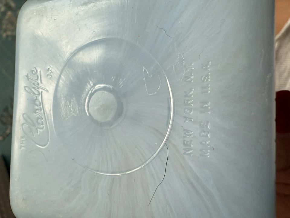 Contenedor de plástico azul para guardería de bebé Clarolyte años 50 Foto 2 de 4