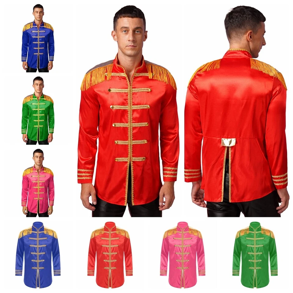 Male Jackets Masquerade Mens Stage Performance Costumes Festival Long Sleeve - Image 4 of 4