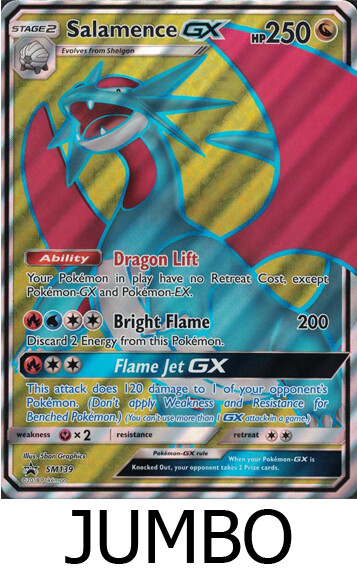 Pokemon SALAMENCE GX SM139 SM BLACK STAR PROMO CARD (Jumbo