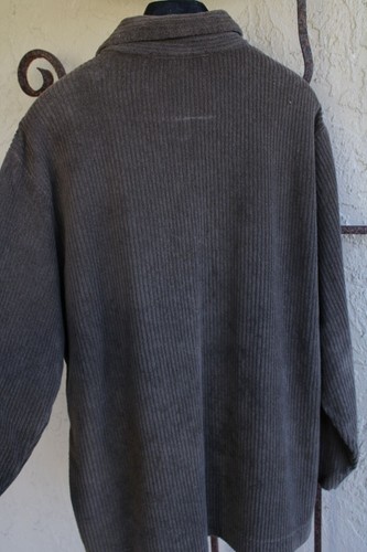 Mens Perry Ellis Ribbed Velour Pullover Brown Vintage Size L 93260 - Picture 6 of 6