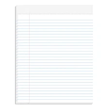 Legal Notepads 5.5x8" – 1 pcs, Wide Ruled, Perforated, 50 Sheets Each Pad USA