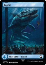 Island Full Art Double Sided - REX 0022 NM - MTG Magic