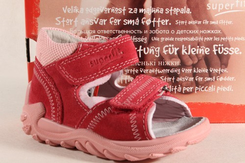 Superfit Ragazza Walker Sandali Col Tacco Alto Vera Pelle Fucsia 00035 Nuovo