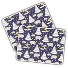 2x Vinyl Sticker Winter Polar Bear Tree Stars Christmas #170375