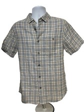 85 Jeremiah Men s Woven Short Sleeve Button Up Shirt Check-Light Blue-Small-New