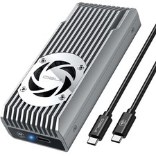 ineo USB 4.0 M.2 NVMe SSD Enclosure with Built-in Cooling Fan - Compatible wi...