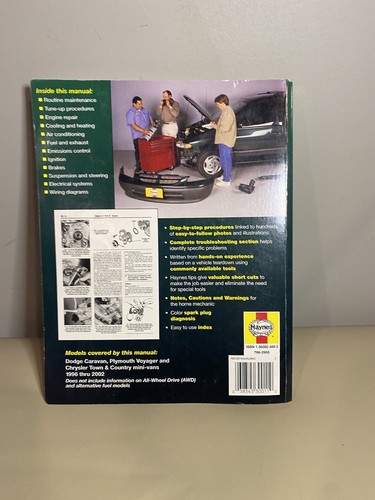 Haynes 30001 Chrysler Dodge Plymouth Repair Manual 1996-2002 EUC - Picture 2 of 2
