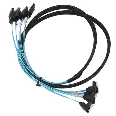New Mini SAS Cable 4 To 4 Straight Curved Cable 6Gbps Anti Interferenc