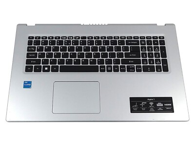 ACER ASPIRE 3 A317 LAPTOP SILVER KEYBOARD PALMREST TOUCHPAD ASSEMBLY AP3A8000200