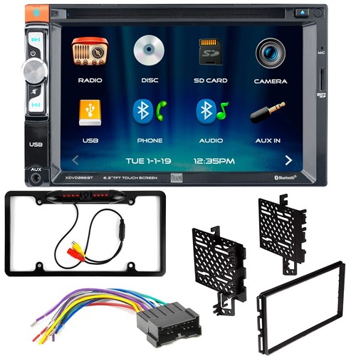 Double DIN CD/DVD Car Stereo kit w/Backup Camera for 2003-2008 Hyundai Tiburon