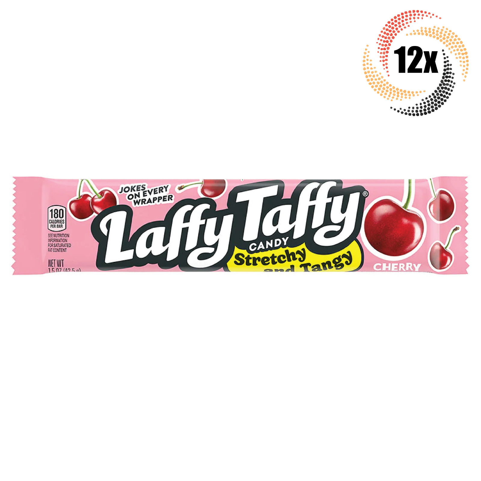 12 батончиков Laffy Taffy Cherry эластичные и острые конфеты 15 унции Быстрая доставка 5690₽