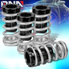 Silver Adjustable 1-4 Black Perch Suspension Coilover Spring For 88-00 Eg Ek Dc Silver Adjustable 1-4 Black Perch Suspension Coilover Spring For 88-00 Eg Ek Dc