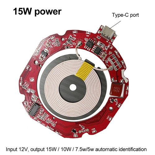10W 15W Wireless Charger Transmitter Module Fast Charge 5-12V for Apple Android - 第 5/31 張圖片