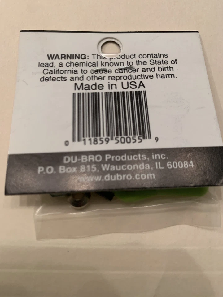 Du-Bro 4-40 Ball Links Lime Green 2262-LG Qty:2 Each Hobby Bolts, RC Fastener - Image 3 of 4