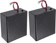 2Pcs D Size Battery Holder 2 Slot D Cell Battery Holder 2X1.5V 3V D Size Battery