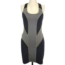 Silence + Noise Urban Outfitters Grey Racerback Bodycon Mini Dress M Y2K Sporty
