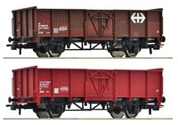 Roco 77034, 2Tlg. Set Offene GüTerwagen, Sbb, Neu & Ovp, H0