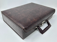 Vintage BMI Beaux Merzon Inc Brown Vinyl 30 Audio Cassette Tape Carrying Case