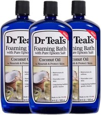 Dr Teal's Foaming Bath 3-Pack 102 Fl Oz Total Coconut Oil