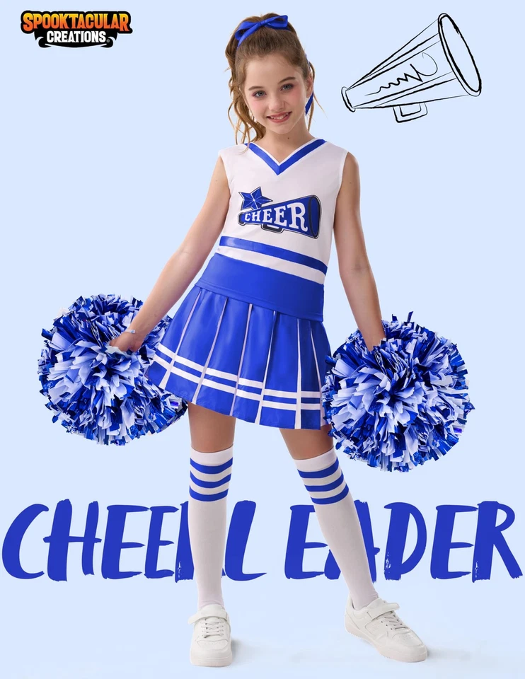 Disfraz de animadora para niña, traje de animadora de Halloween para niños, animación infantil... Foto 2 de 4