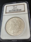 1886 Morgan Silver Dollar. NGC MS64. Valued At $150.