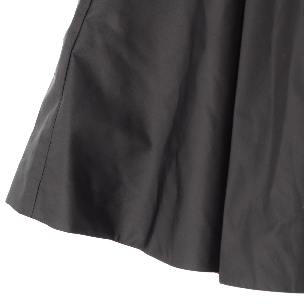 PRADA 23 years Re Nylon Triangle logo flare long skirt Bottoms 21X925 black 36 thumbnail 6