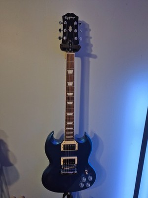 Incredible appearing Radio Blue Metallic Epiphone SG Muse