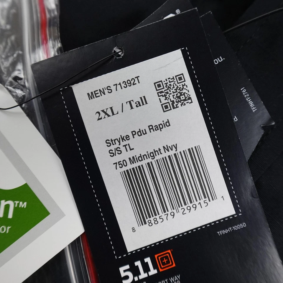 NUEVO 5.11 Polo Táctico Para Hombres 2XLT Azul Oscuro Flex Tac Stryke PDU Trabajo Rápido Foto 3 de 4